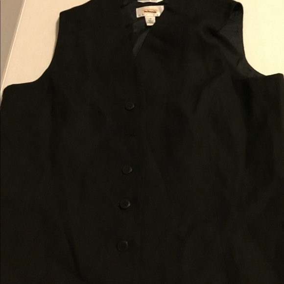 Talbots Irish Linen Vest Petite Sz 10 - Picture 4 of 9